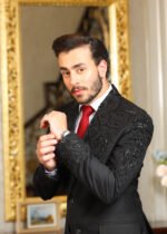 Black Embroidered Tuxedo