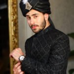Black Kundan Sherwani