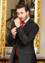 Black Embroidered Tuxedo - Image 3