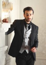 Black Tuxedo with Grey Waistcoat
