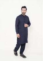 Navy Blue Shalwar Kameez (Ban Collar) - Image 8