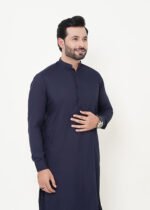 Navy Blue Shalwar Kameez (Ban Collar) - Image 9