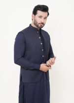 Navy Blue Shalwar Kameez (Ban Collar) - Image 6