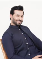 Navy Blue Shalwar Kameez (Ban Collar) - Image 2