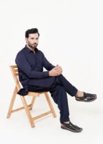 Navy Blue Shalwar Kameez (Collar) - Image 4