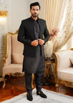 Black Open Front Prince Coat