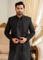 Black Open Front Prince Coat - Image 4