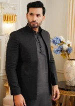 Black Open Front Prince Coat - Image 6