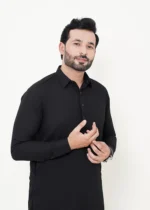 Black Shalwar Kameez (Collar) - Image 2