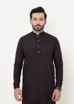 Brown Shalwar Kameez (Ban Collar) - Image 2
