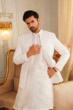 Off-White Open Front Prince Coat - Image 4