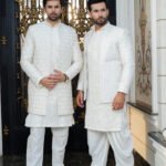Pure White Embroidered Prince Coat Set