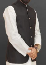 Black Plain Waistcoat - Image 4