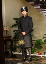 Black Sherwani - Image 8