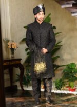 Black Sherwani - Image 10
