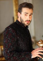 Maroon Velvet TS01 Sherwani - Image 3