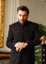 Maroon Velvet TS01 Sherwani - Image 5
