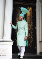 Green Sherwani - Image 6