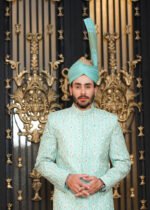 Green Sherwani - Image 7