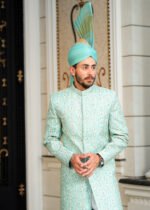 Green Sherwani - Image 8
