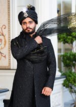 Black Sherwani - Image 4