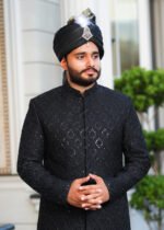 Black Sherwani - Image 5