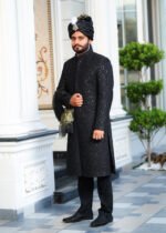 Black Sherwani - Image 6
