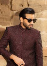 Sherwani Maroon - Image 2