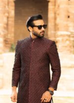 Sherwani Maroon - Image 3