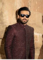 Sherwani Maroon - Image 4
