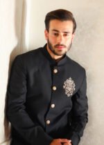 Black Prince Coat with Front Motif - Image 4