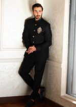 Black Prince Coat with Front Motif - Image 3
