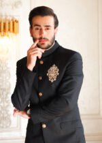 Black Prince Coat with Front Motif - Image 9