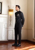 Black Prince Coat with Front Motif - Image 6