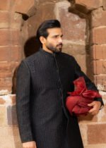 Black FF01 Sherwani - Image 3