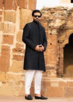 Black FF01 Sherwani - Image 4