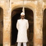 White Sphere Motive Sherwani