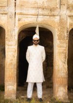 White Sphere Motive Sherwani