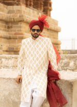 Sherwani White G00 - Image 2