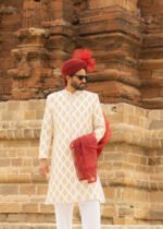 Sherwani White G00 - Image 5
