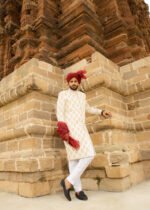 Sherwani White G00 - Image 11