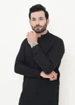 Black Shalwar Kameez (Ban Collar) - Image 4