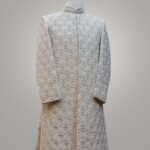 White Jamawar Sherwani by Azlan Shahzad