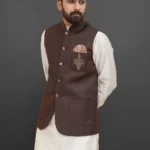 Dark Brown Front Motive Waistcoat