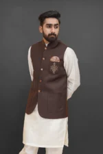 Dark Brown Front Motive Waistcoat