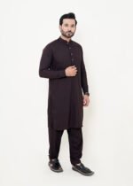 Brown Shalwar Kameez (Ban Collar)