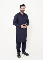 Navy Blue Shalwar Kameez (Collar)