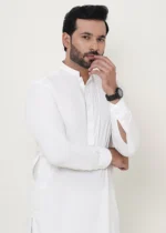 White Shalwar Kameez (Ban Collar) - Image 2